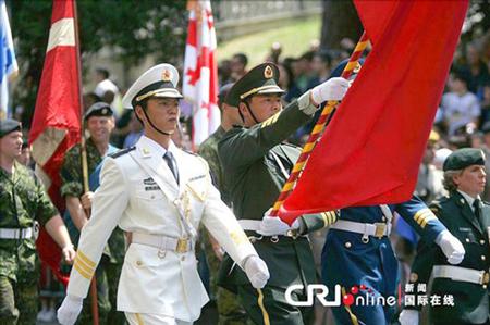 三军仪仗队参加俄罗斯阅兵，彰显国际友谊与军事力量，三军仪仗队参加俄罗斯阅兵，展现国际友谊与军威风采