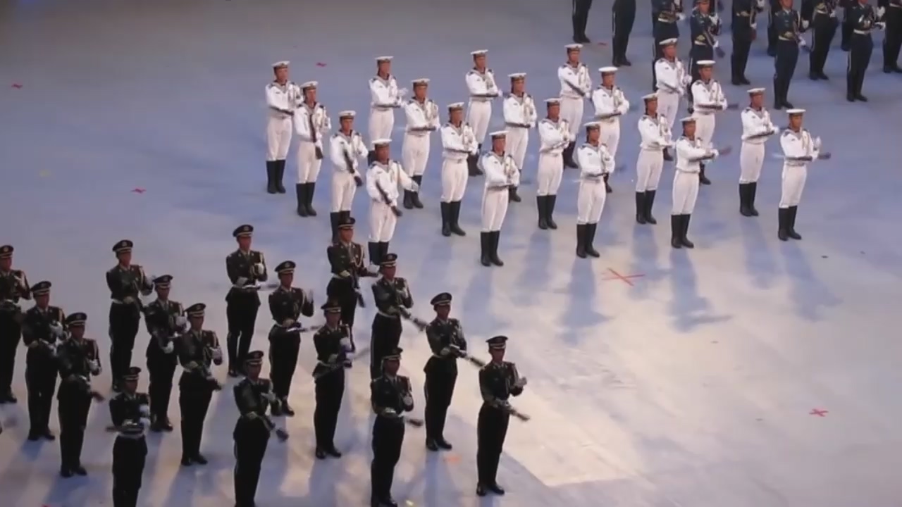 香港回归庆典中的三军仪仗队视频，回顾与致敬，香港回归庆典中的三军仪仗队，回顾风采，致敬英勇时刻