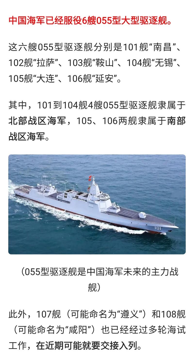 关于我国海军舰艇055型全部服役的最新进展，我国海军舰艇055型全部服役进展更新