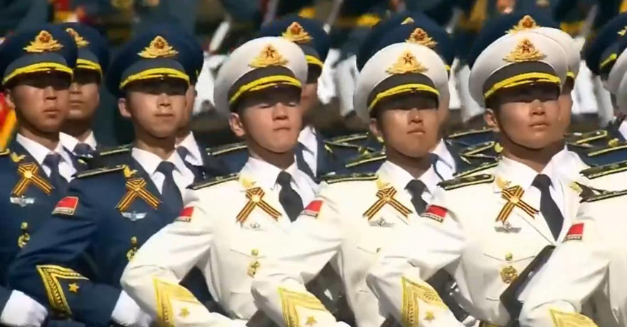 三军仪仗队图片手绘，展现荣耀与力量的视觉盛宴，三军仪仗队手绘图片，荣耀与力量的视觉展现