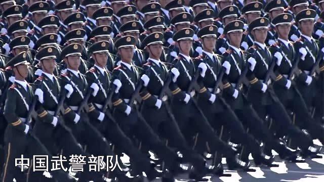 阅兵中的武警方队，展现力量与荣耀，阅兵中的武警方队，力量与荣耀的展现