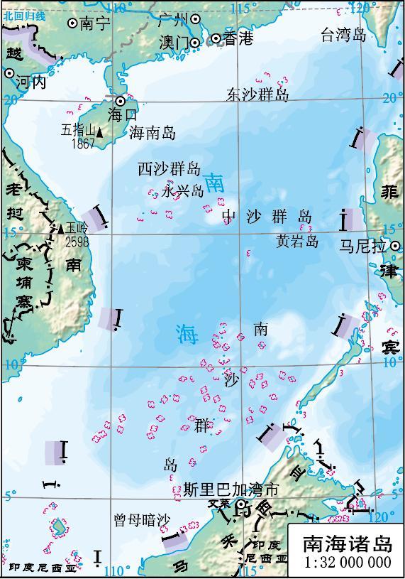 南海诸岛轮廓图，揭示海洋地理的奥秘，南海诸岛轮廓图揭秘海洋地理奥秘