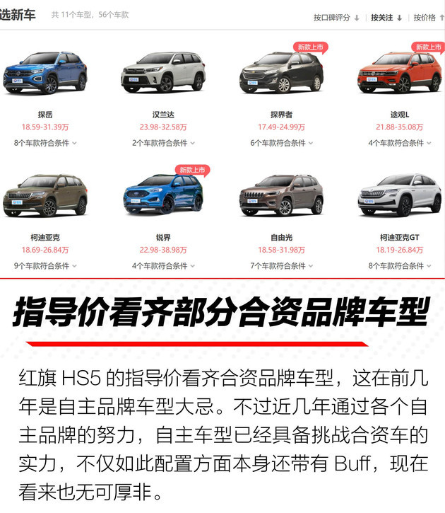 红旗品牌下的十二万元SUV系列车型大全，红旗品牌十二万元SUV系列车型详解