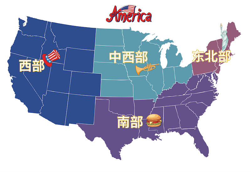 美国地理区域划分，美东、美中美西的独特魅力与地理特征，美国三大地理区域，探索美东、中美与美西的独特魅力与地理特征