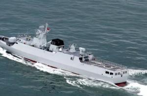 中国056型护卫舰，深V长桥楼船型的试航信号，中国056型护卫舰试航，深V长桥楼船展现海上实力