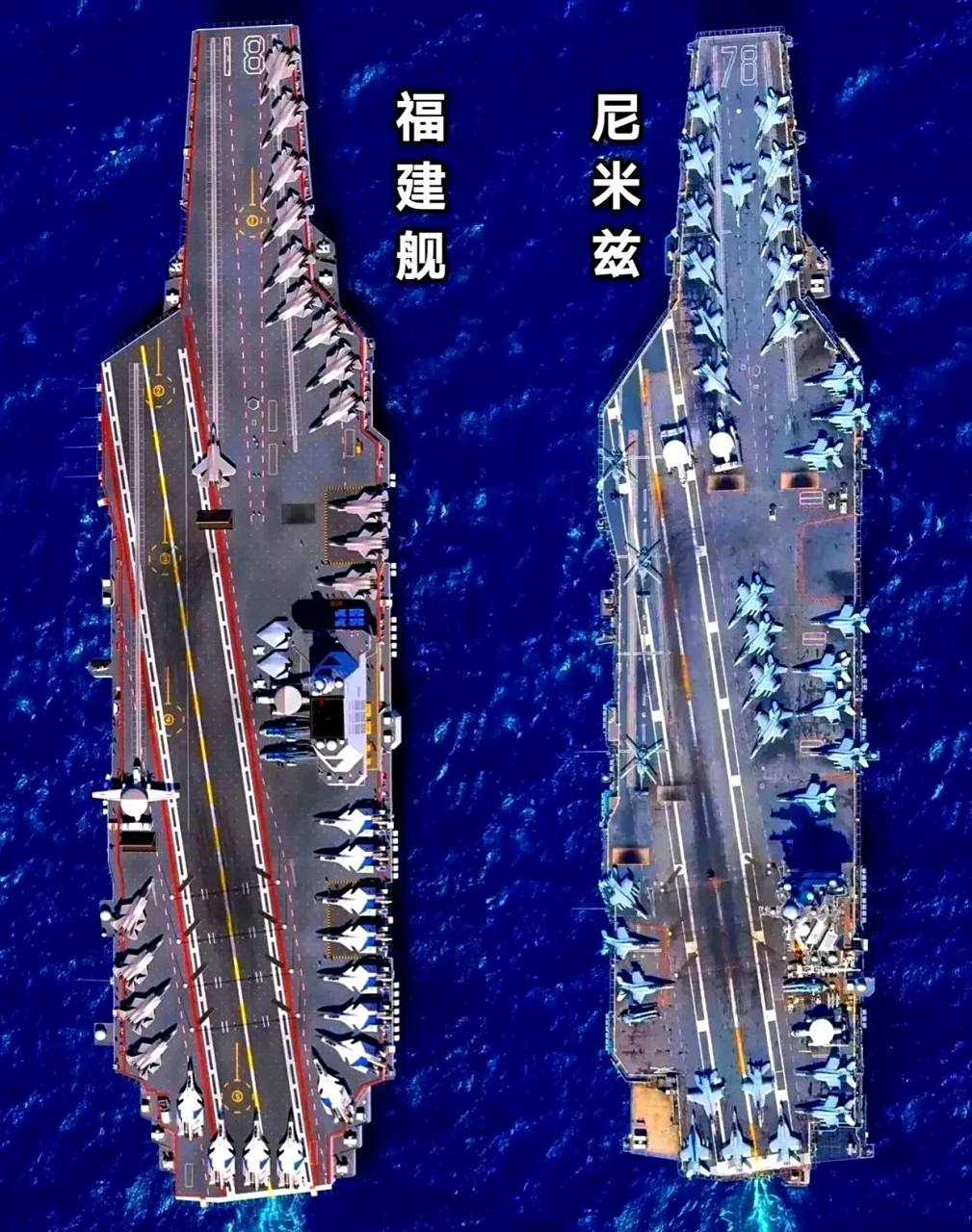 福建号与福特级,两大舰船对比,福建号与福特级舰船对比分析