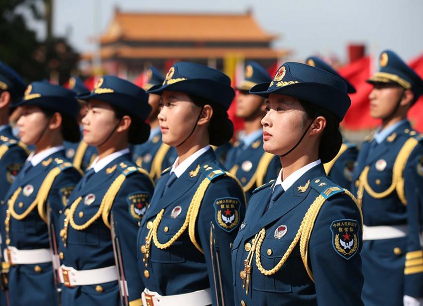 三军仪仗队图片卡通版,荣耀与青春的象征,三军仪仗队卡通版图片,荣耀与青春的标志