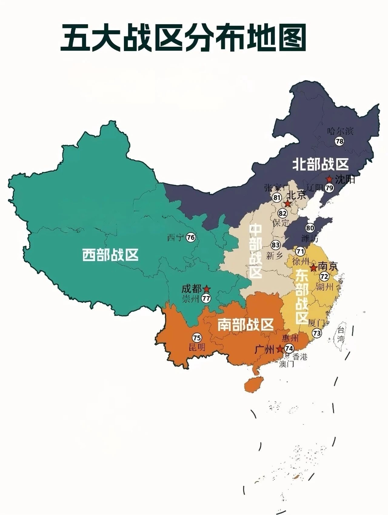 中国战区划分与军区概述，中国战区划分及军区概览