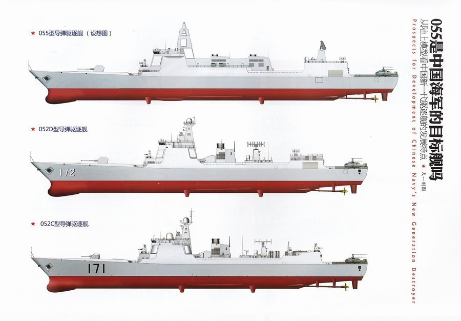 中国现役的几艘055导弹驱逐舰,实力与力量的象征,中国现役055导弹驱逐舰,实力与力量的象征